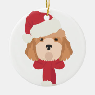Cockapoo Christmas Ornament. Snowflake Decoration