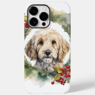 Cockapoo Christmas Wreath Festive Pup  Case-Mate iPhone 14 Pro Max Case