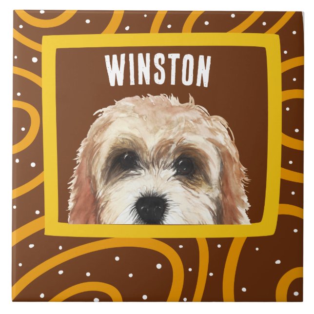 Cockapoo customised photo frame  Ceramic Tile (Front)