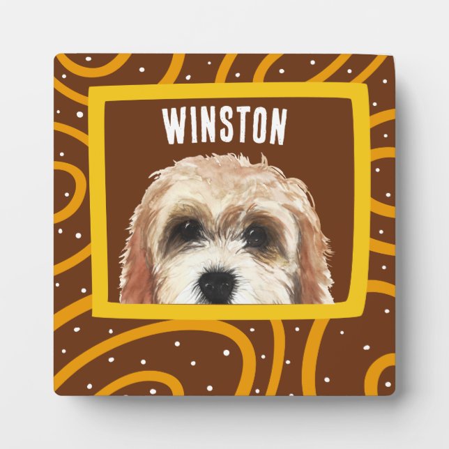 Cockapoo customised photo frame plaque (Front)