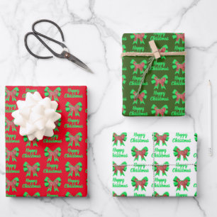 Cockapoo Cute Christmas Dog & Bow Wrapping Paper Sheet
