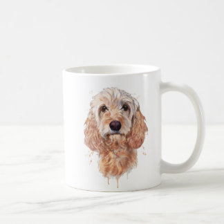 Cockapoo cute dog art on a mug