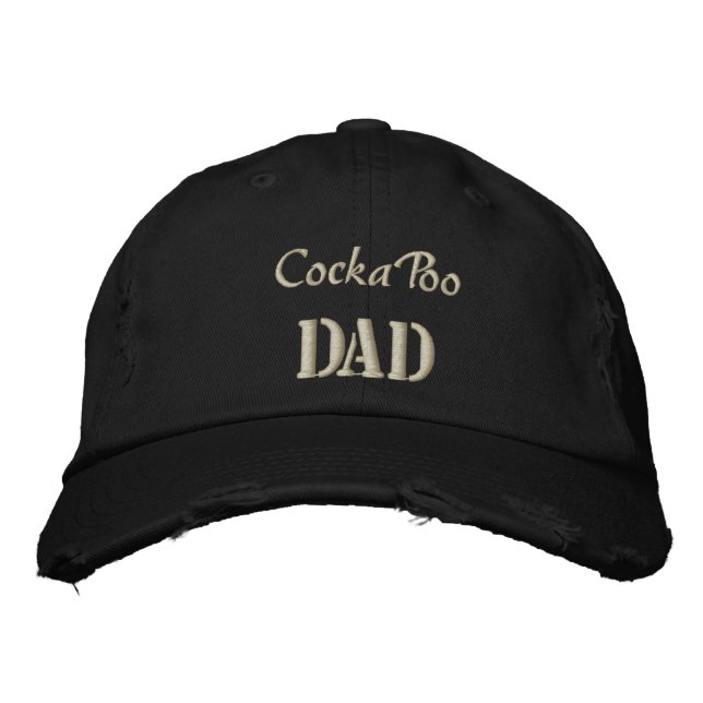 CockaPoo, DAD Embroidered Hat (Front)