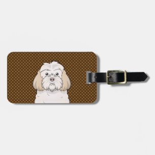 Cockapoo Dog Cartoon Paws Luggage Tag