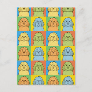 Cockapoo Dog Cartoon Pop-Art Postcard
