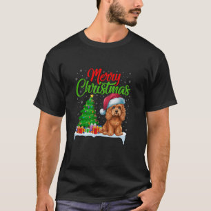 Cockapoo Dog Christmas Tree Lights Xmas Cockapoo D T-Shirt