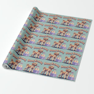 Cockapoo Dog Colourful Wrapping Paper