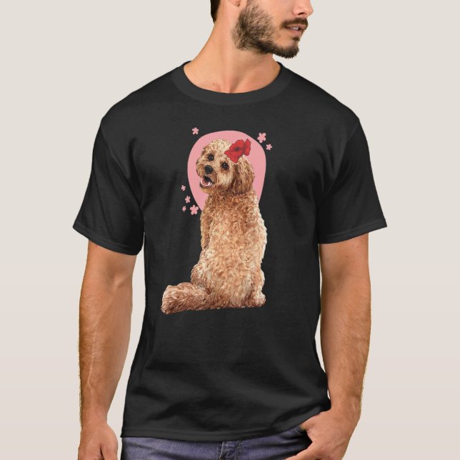 Cockapoo Dog flower T-Shirt (Front)