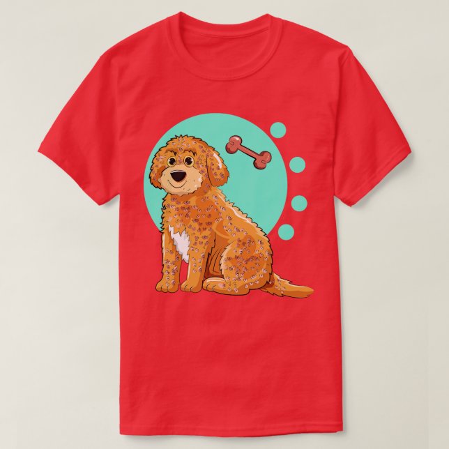 Cockapoo Dog Illustration T-Shirt (Design Front)