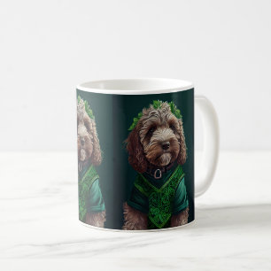 Cockapoo Dog in St. Patrick's Day Dress Coffee Mug