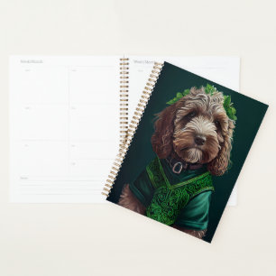 Cockapoo Dog in St. Patrick's Day Dress Planner