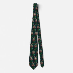 Cockapoo Dog in St. Patrick's Day Dress Tie