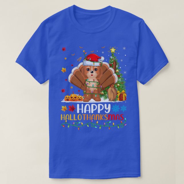 Cockapoo Dog Lover Funny Happy Cockapoo HelloThank T-Shirt (Design Front)