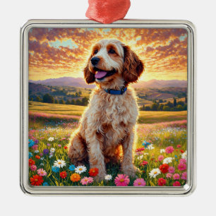 Cockapoo Dog Metal Tree Decoration