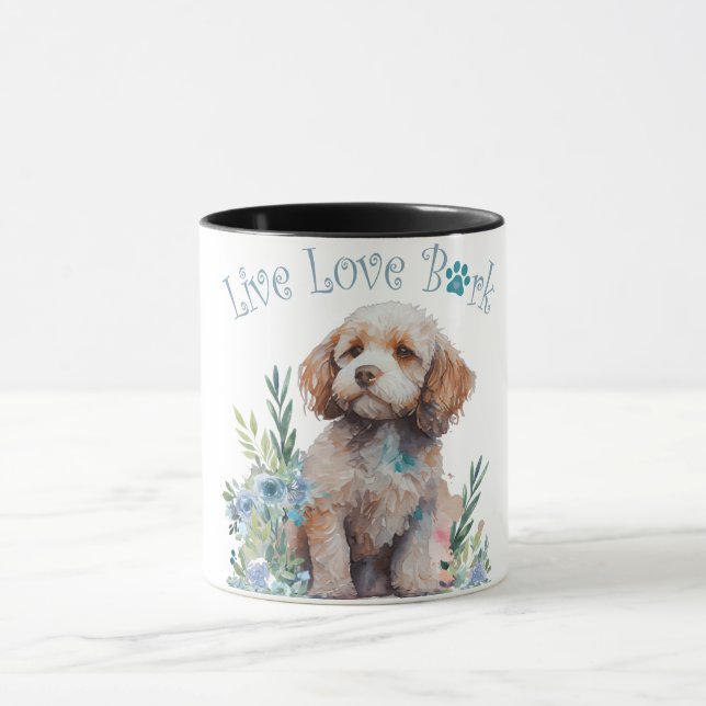 Cockapoo Dog Mum Floral Mug (Center)