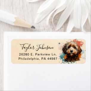 Cockapoo Dog Return Address Label