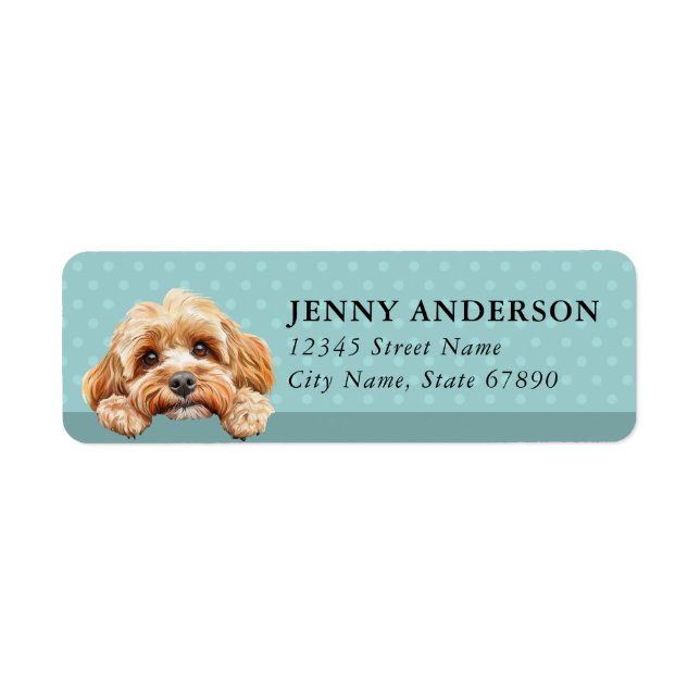 Cockapoo Dog Return Address Labels (Front)