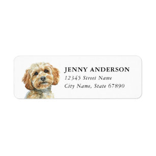 Cockapoo Dog Return Address Labels