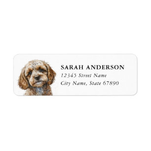 Cockapoo Dog Return Address Labels