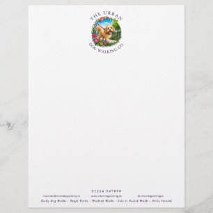 Cockapoo Dog Walker Custom Logo Letterhead