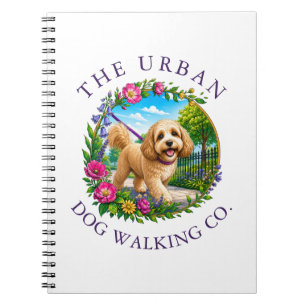 Cockapoo Dog Walker Custom Logo Notebook