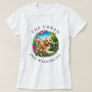 Cockapoo Dog Walker Custom Logo T-Shirt