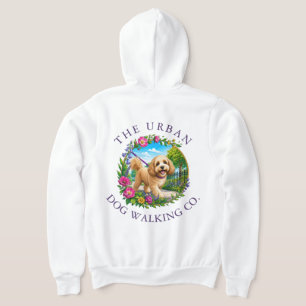Cockapoo Dog Walker Custom Logo Zip Up Hoodie