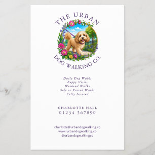Cockapoo Dog Walker Custom Promotional Flyer