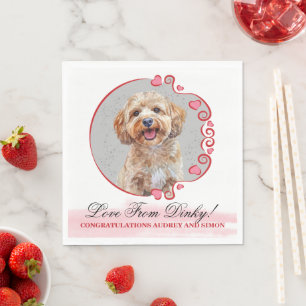 Cockapoo Dog Wedding Napkins With Dogs Photo