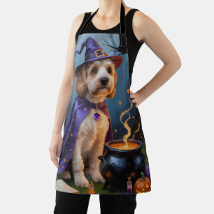 Cockapoo Dog Whimsical Halloween Painting Apron