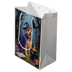 Cockapoo Dog Whimsical Halloween Painting Medium Gift Bag