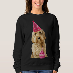 Cockapoo Dog With Cup Cake  Cockapoo Mum Cockerpoo Sweatshirt