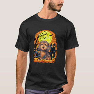 Cockapoo Dog With Pumpkins Funny Scary Halloween P T-Shirt