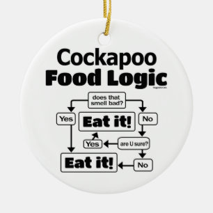 Cockapoo Food Logic Ceramic Tree Decoration