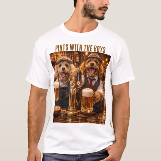 Cockapoo Gift Shirt- Funny Dog Beer T-Shirt (Front)