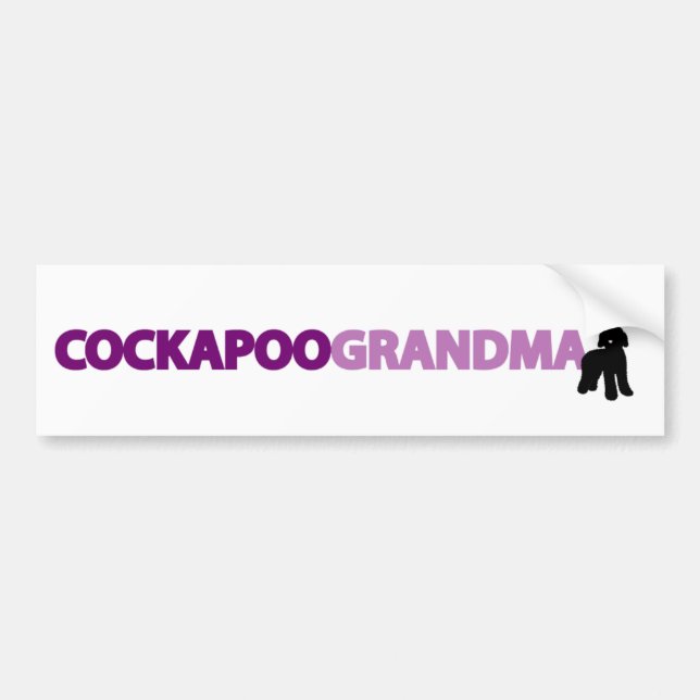 Cockapoo Grandma Bumper Sticker (Front)