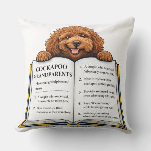Cockapoo Grandparents Gift Funny Dog Cushion