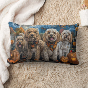 Cockapoo Halloween Spooky Lumbar Cushion