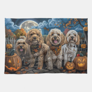 Cockapoo Halloween Spooky Tea Towel