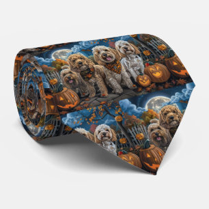 Cockapoo Halloween Spooky Tie