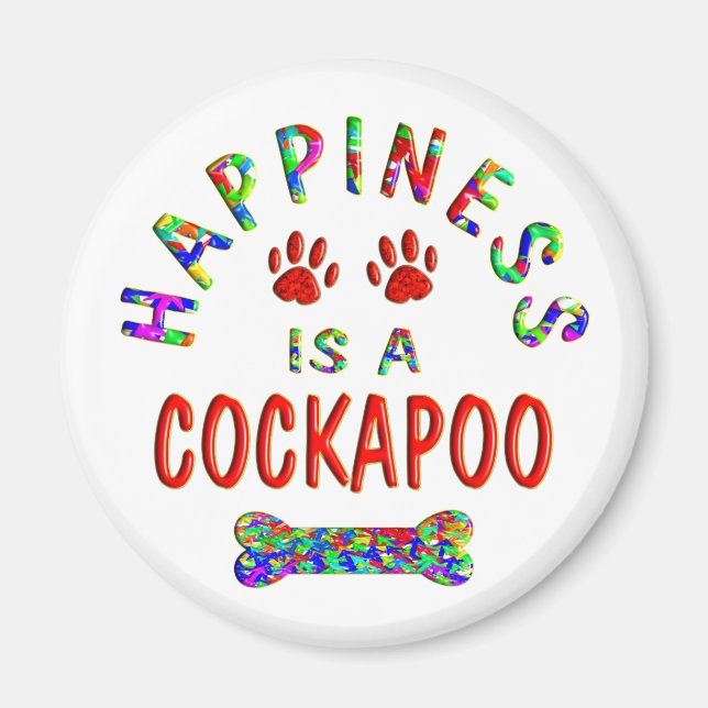 Cockapoo Happiness Magnet (Front)