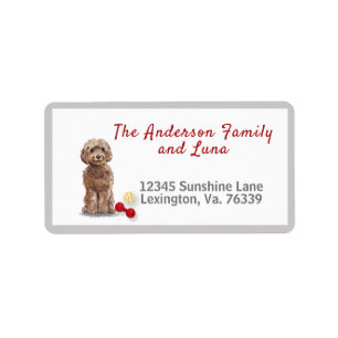 Cockapoo Home Family Return Address Label
