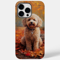 Cockapoo in Autumn Leaves Fall Inspire