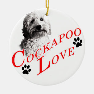 Cockapoo Love Ceramic Tree Decoration