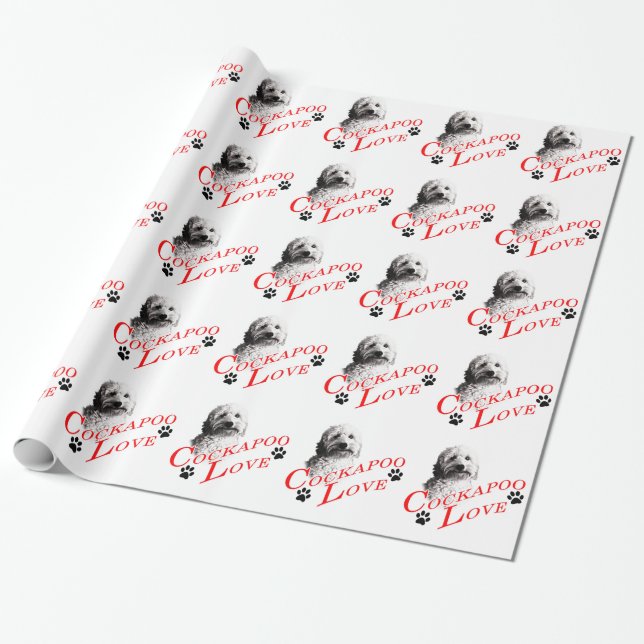 Cockapoo Love Wrapping Paper (Unrolled)