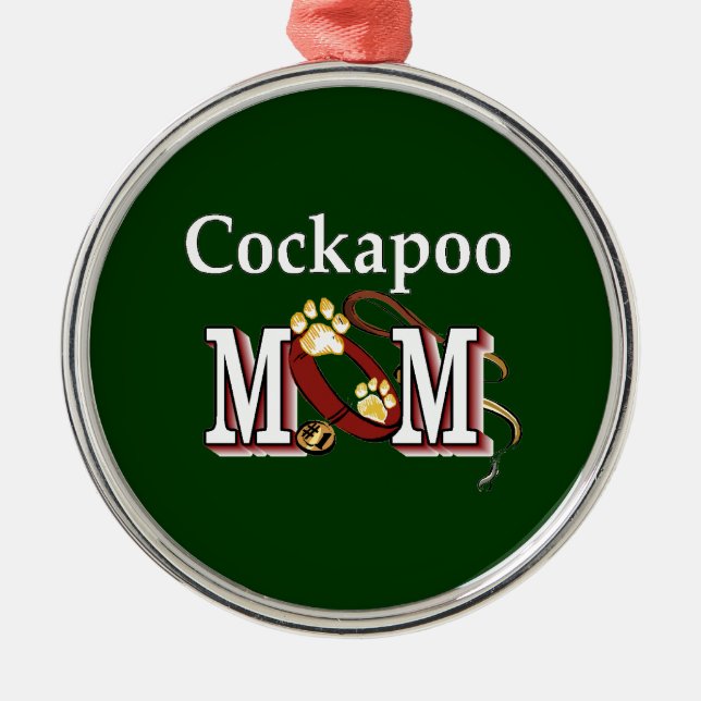 Cockapoo Mum Gifts Metal Tree Decoration (Front)