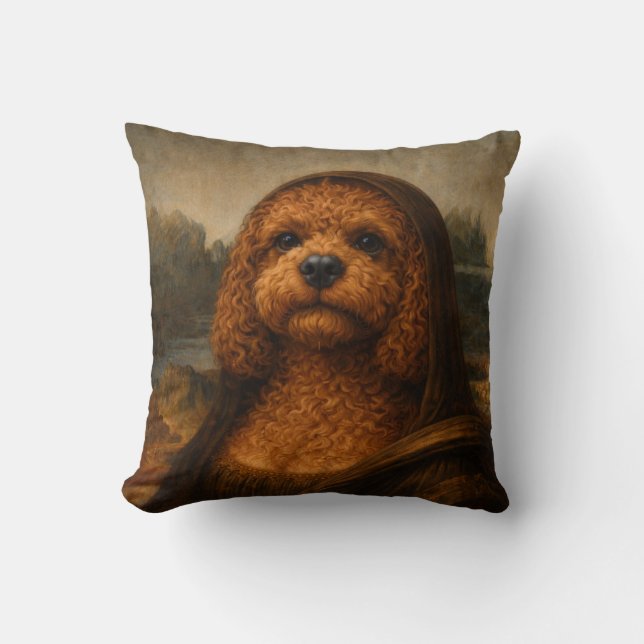 Cockapoo Pillow | Funny Dog Lover Art Cushion (Front)