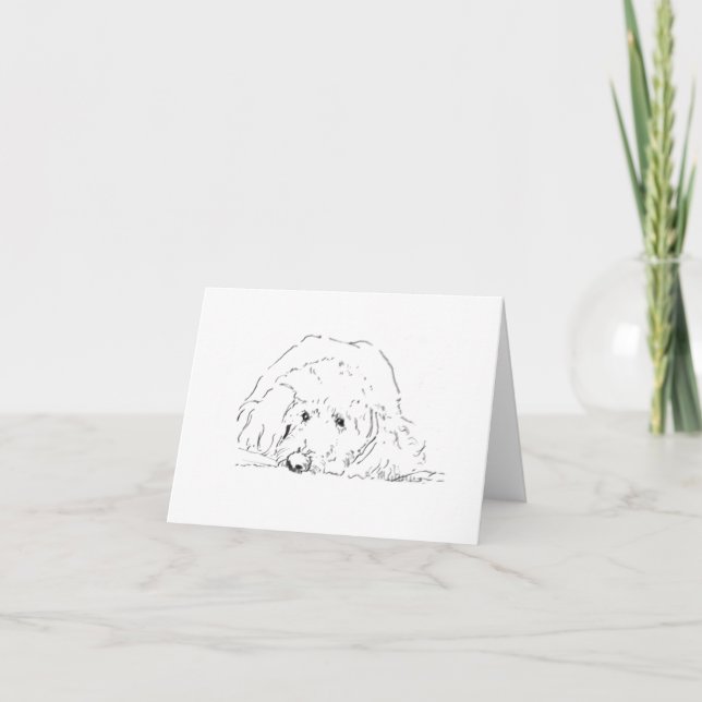 Cockapoo Puppy, Dog Lover Gift Ideas Thank You Card (Front)