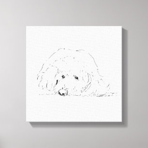 Cockapoo Puppy Poster, Dog Lover Gift Ideas Canvas Print