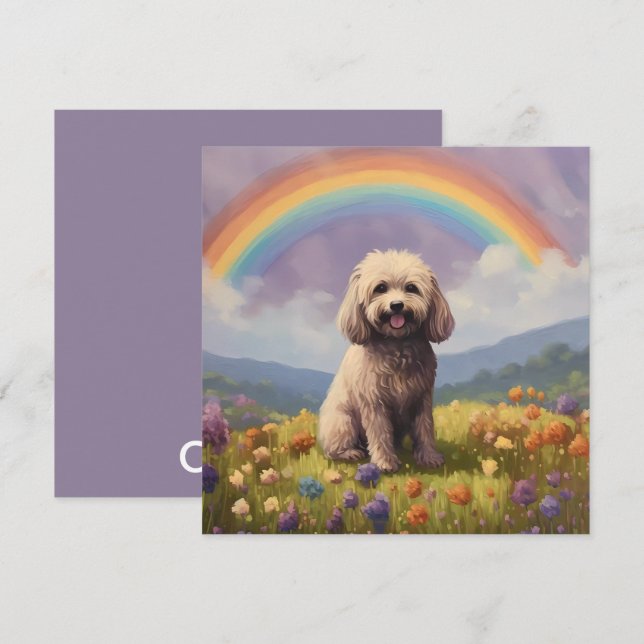 Cockapoo Rainbow Bridge Memorial Custom Dog Name (Front/Back)